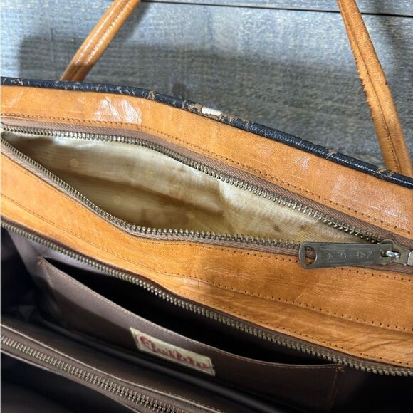 Gaitan vintage Mexican tooled leather Elegant Tan Leather Handbag - Picture 8 of 11